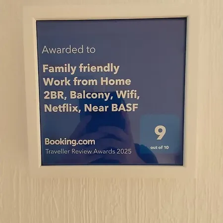 Family Friendly Work From 2br, Balcony, Wifi, Netflix, Near Basf Apartment